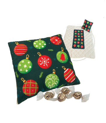 Cojín – Manta bolas de navidad