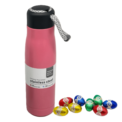 Botella rosa térmica